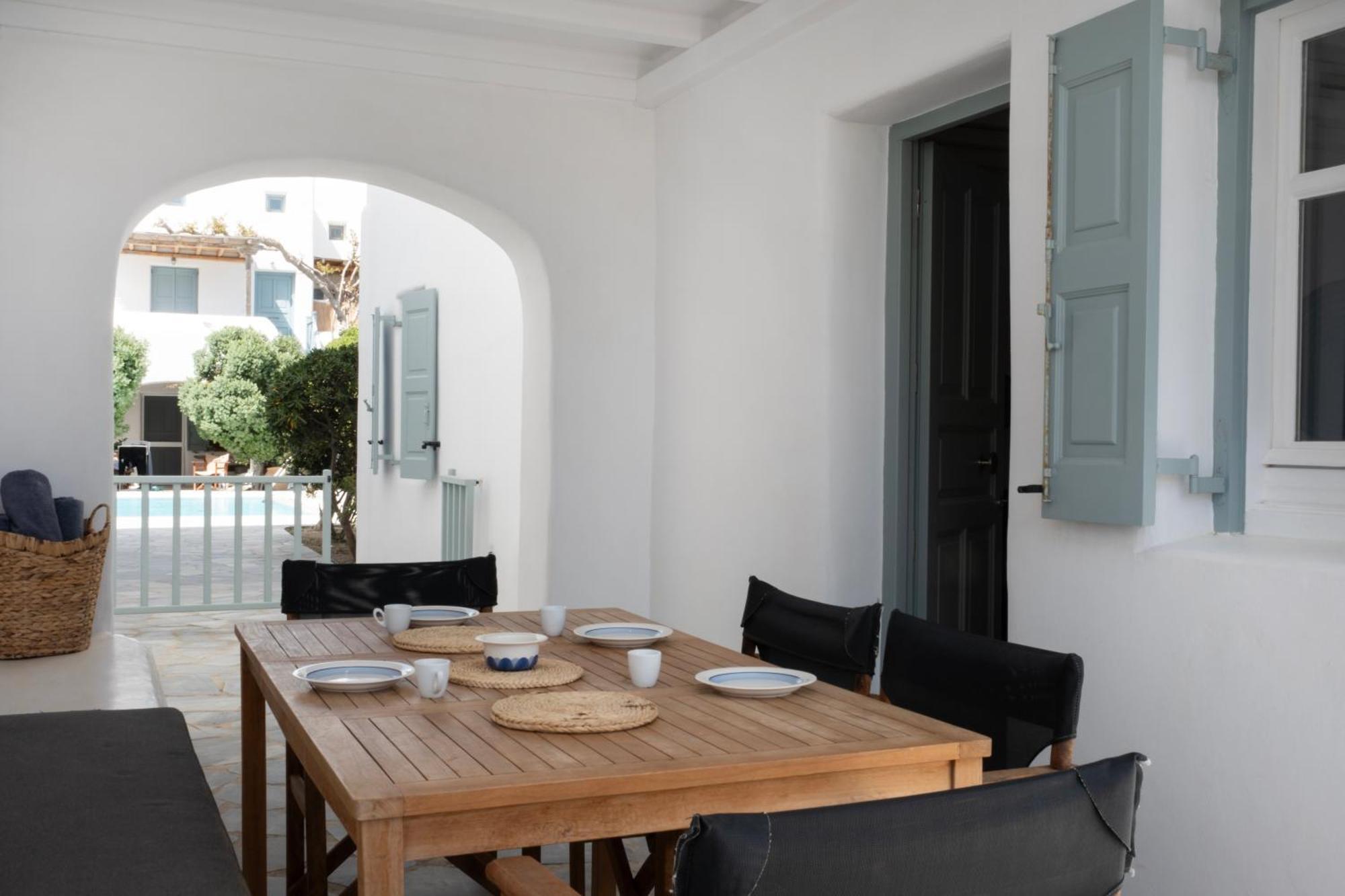 Mykonian Style W Shared Pool Houses & Nighttime Security Guard ออร์นอส ภายนอก รูปภาพ