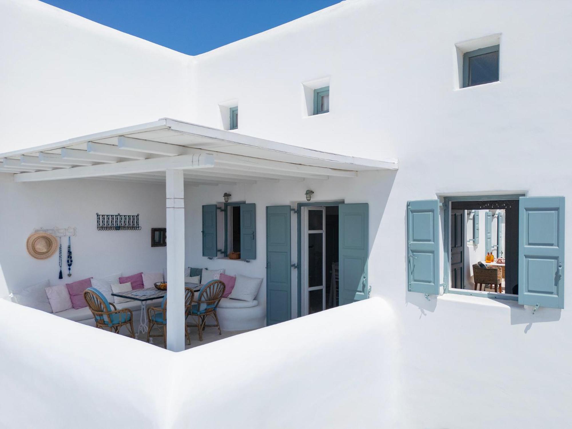 Mykonian Style W Shared Pool Houses & Nighttime Security Guard ออร์นอส ภายนอก รูปภาพ